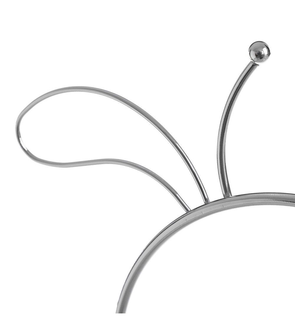 Dcasa Frutero Con 2 Cestas Pera Plateado De Metal De 52x26x35 Cm