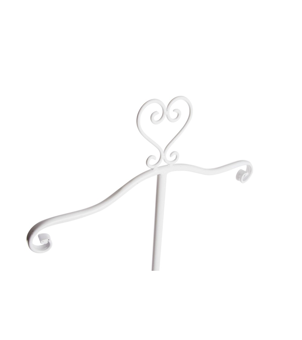 Dcasa Galán De Noche Clasico Blanco Multifuncional Con 2 Perchas O Colgadores Para Ropa