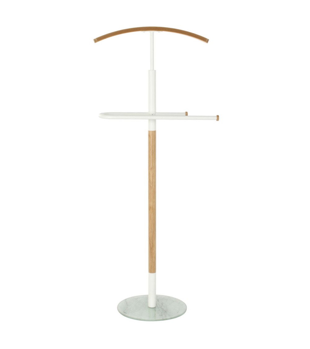 Dcasa Galán de noche nórdicos multifuncional con 2 perchas o colgadores para ropa