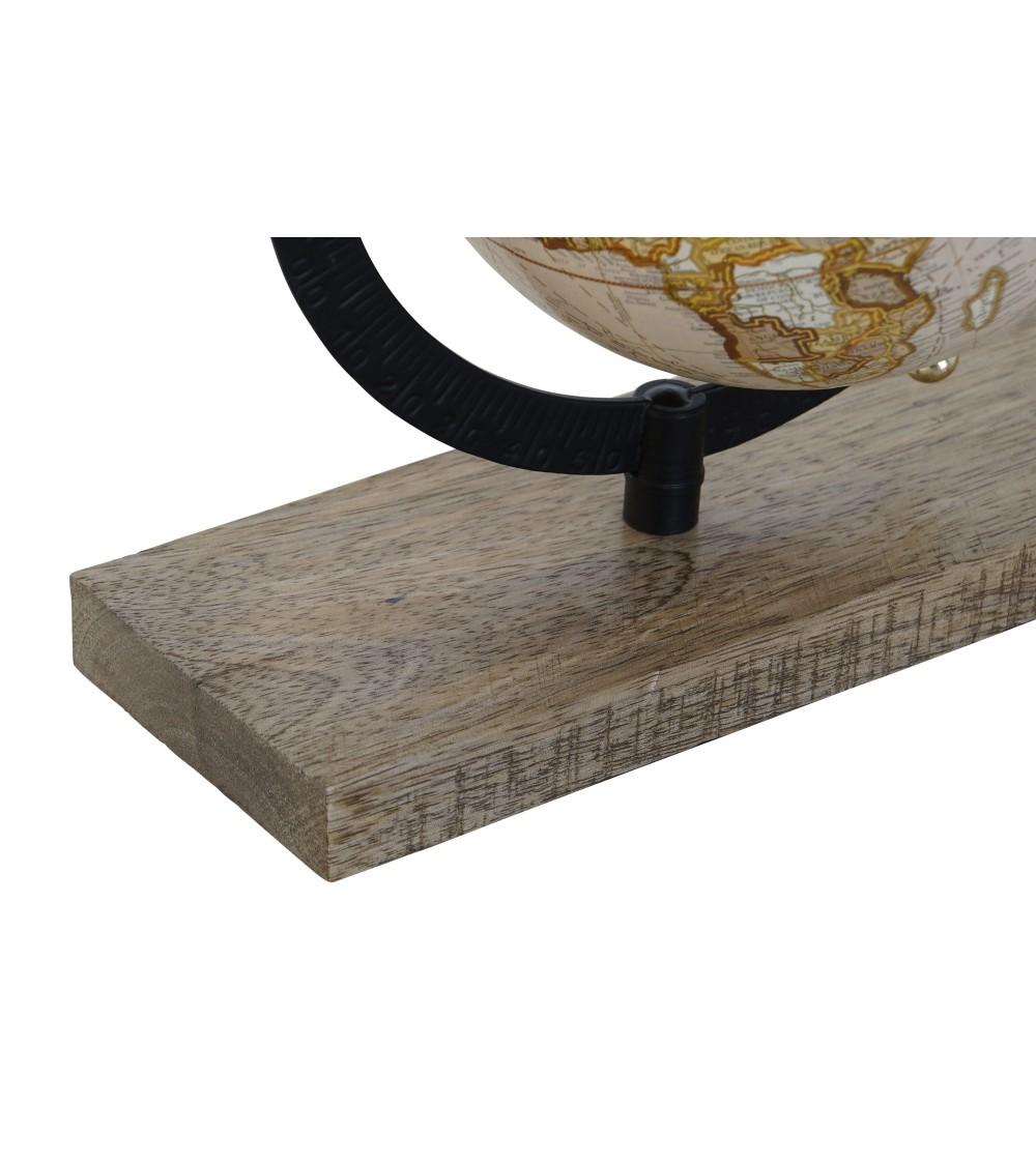 Dcasa Globo Terraqueo Giratorio De Hierro Y Pvc 3 Bolas De 50x12x19 Cm