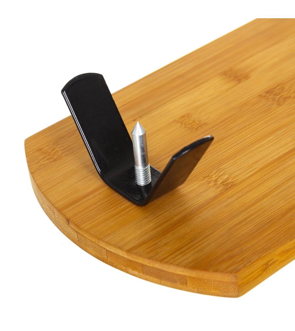 Dcasa Jamonero Marrón De Bambú Natural Para Mesa Cocina De 43x16x46 Cm