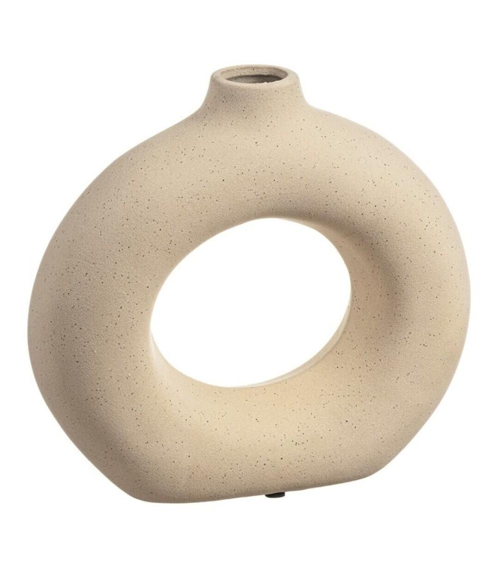 Dcasa Jarrón De Cerámica Boho Mate Torus 23x21 5 Cm