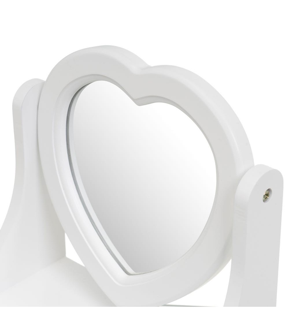 Dcasa Joyero De Madera Con 1 Cajón Blanco Minimalista Para Dormitorio Fantasy