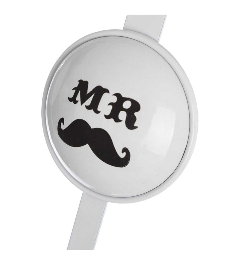 Dcasa Juego De 2 Percha Para Puerta Con 1 Colgador Blanco De Metal Hypster De 9x8 5x27 Cm