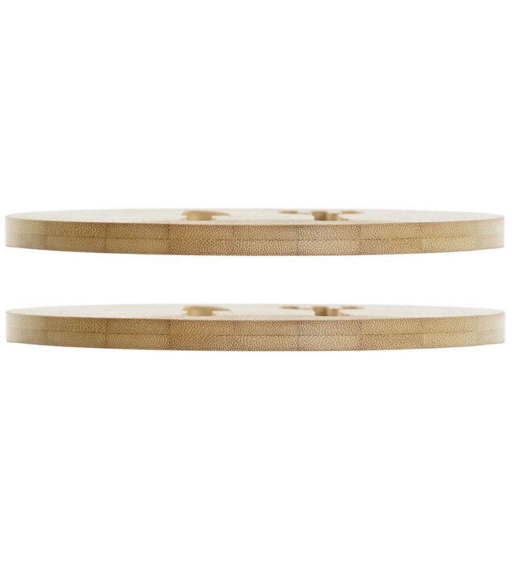 Dcasa Juego De 2 Salvamantel De Bambú Natural Para Cocina De 17 5 Cm