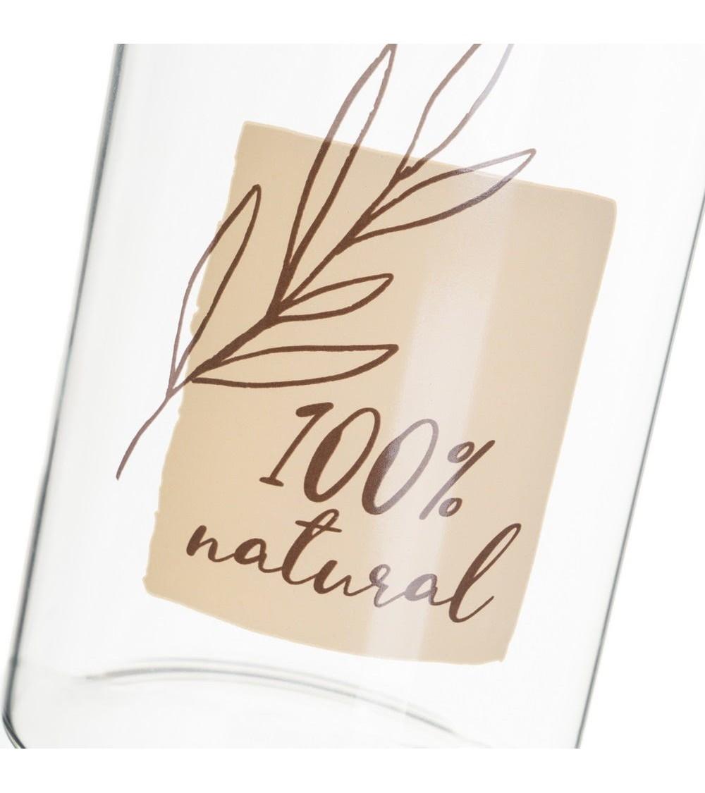 Dcasa Juego De 3 Botes De Cristal Borosilicato Con Tapa De Bambú Eco Marrones De 1000 Ml