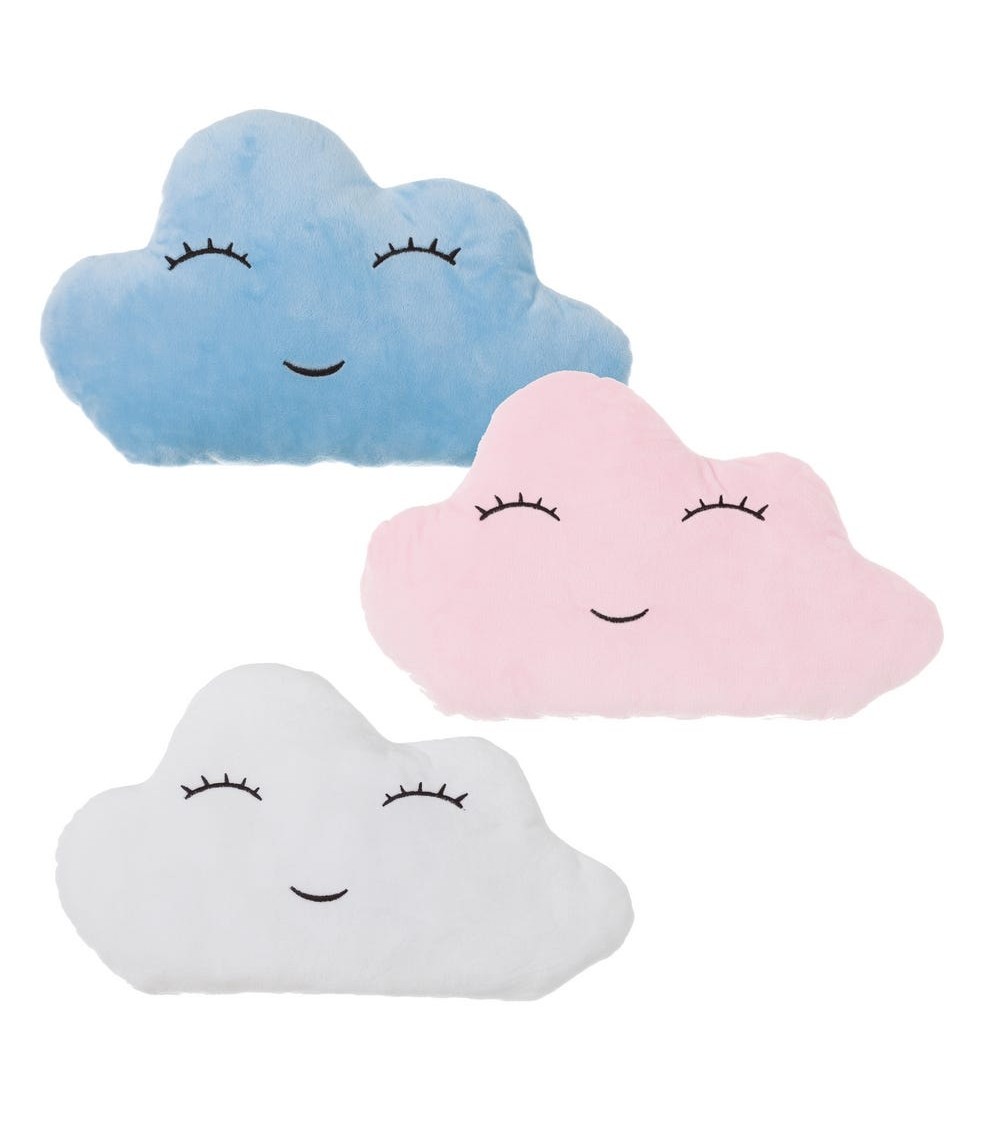 Dcasa Juego de 3 cojines relax extrasuave terciopelo en forma de nube