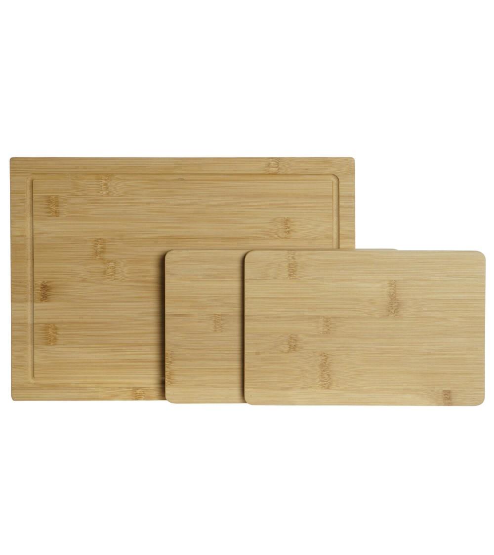 Dcasa Juego De 3 Tablas De Cortar De Bambú Natural Para Cocina 3 En 1