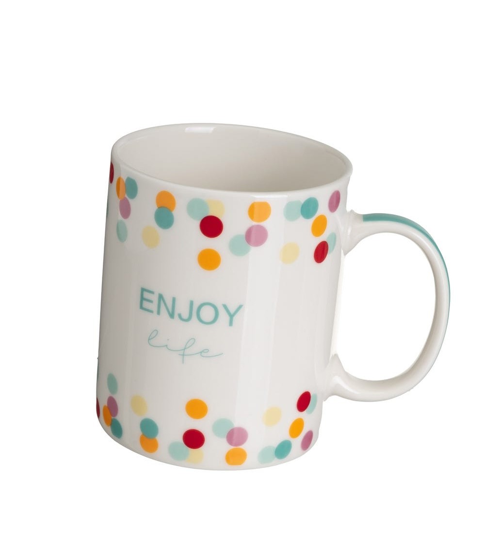 Dcasa Juego De 4 Tazas Mug Romanticas De Cerámica Corazon De 340 Ml