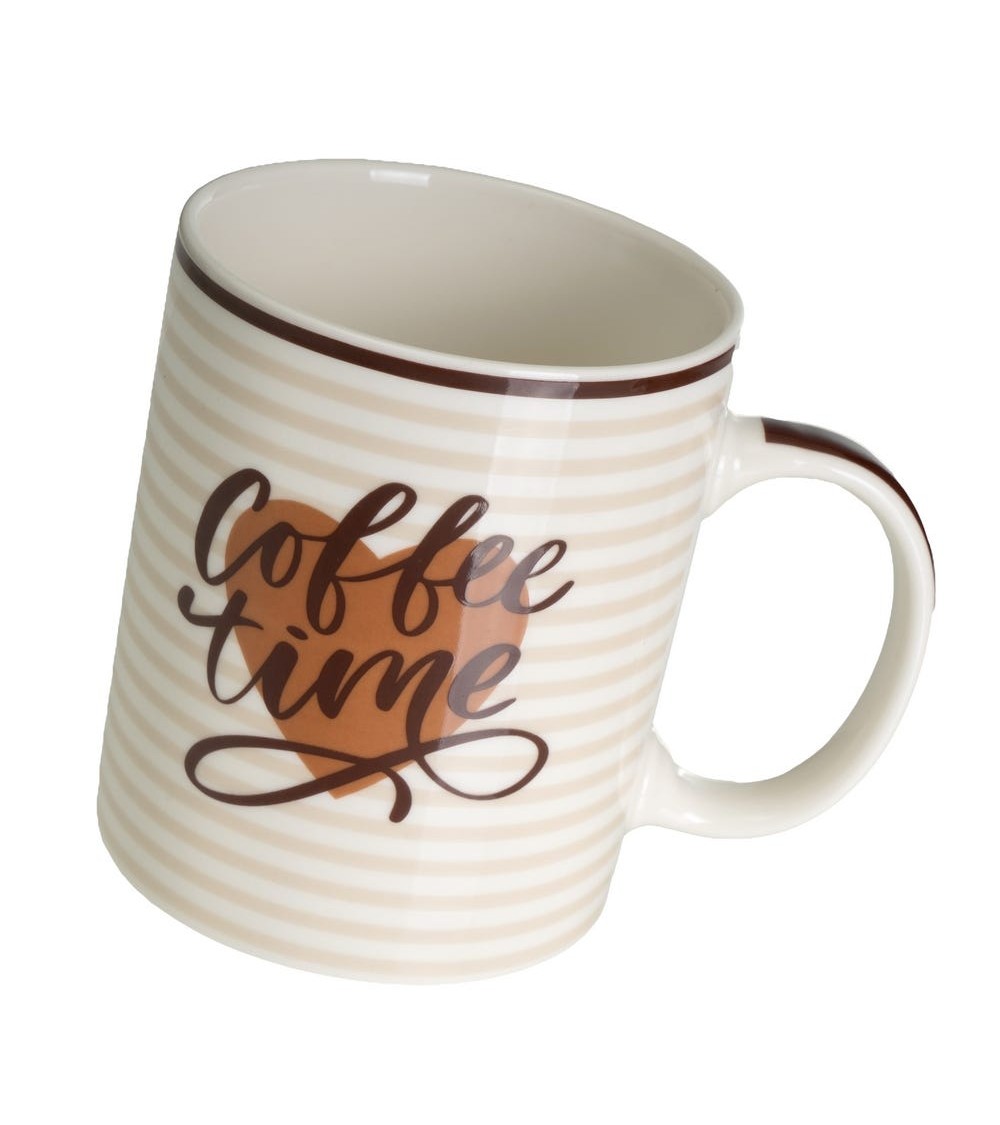 Dcasa Juego De 4 Tazas Mug Romanticas De Cerámica Corazon De 340 Ml