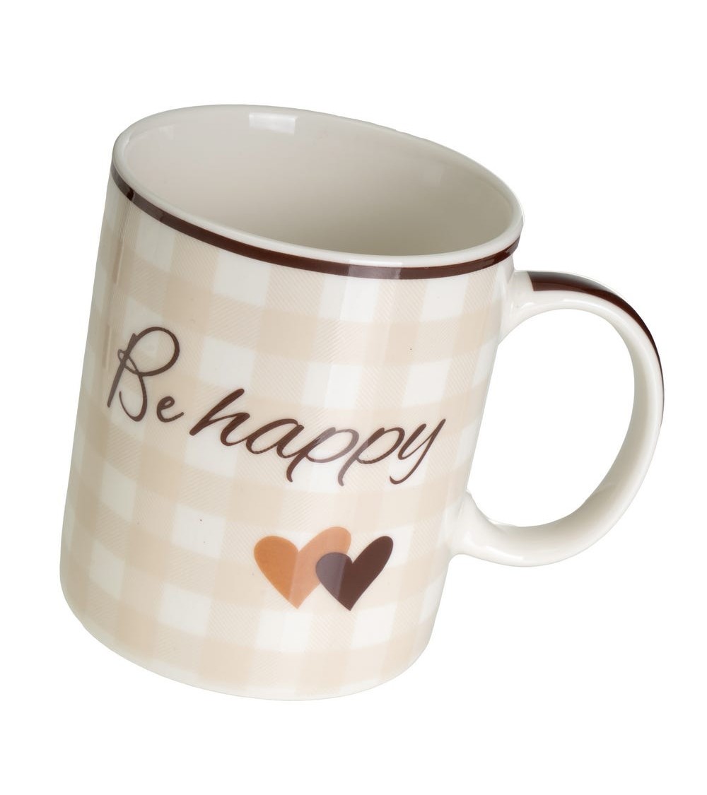 Dcasa Juego De 4 Tazas Mug Romanticas De Cerámica Corazon De 340 Ml