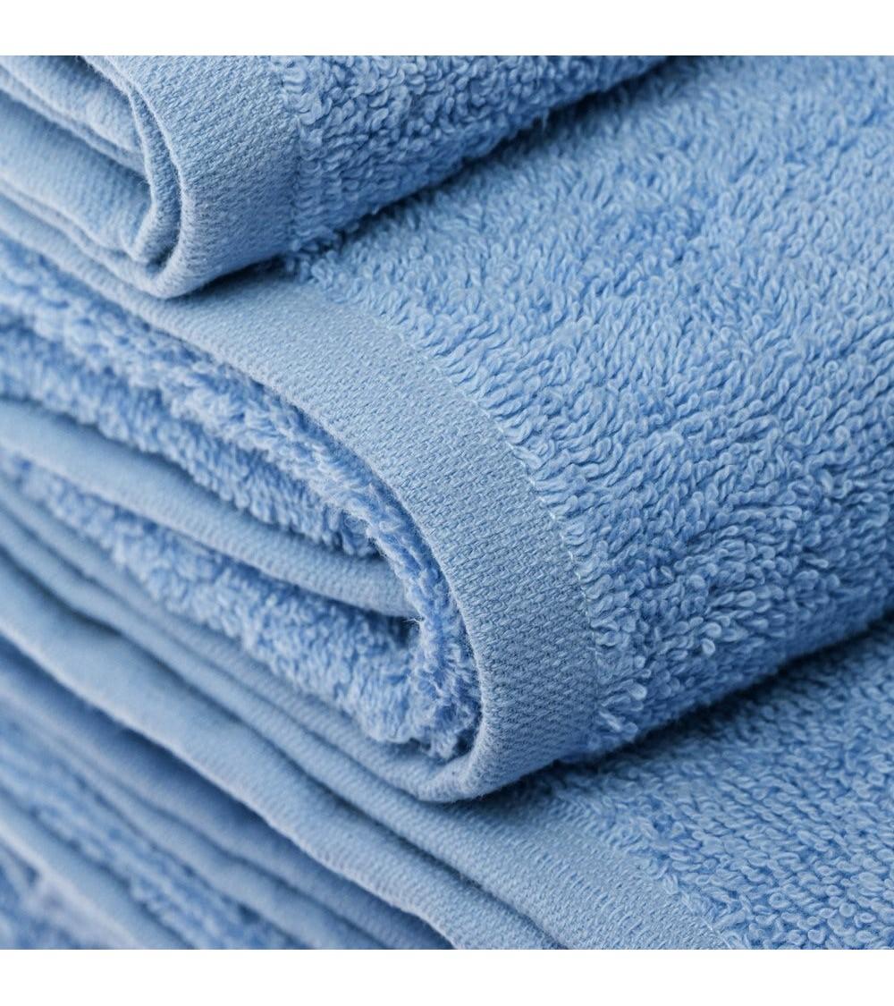 Dcasa Juego De 6 Toallas De Tocador Azules De Algodón Natural De 30x50 Cm