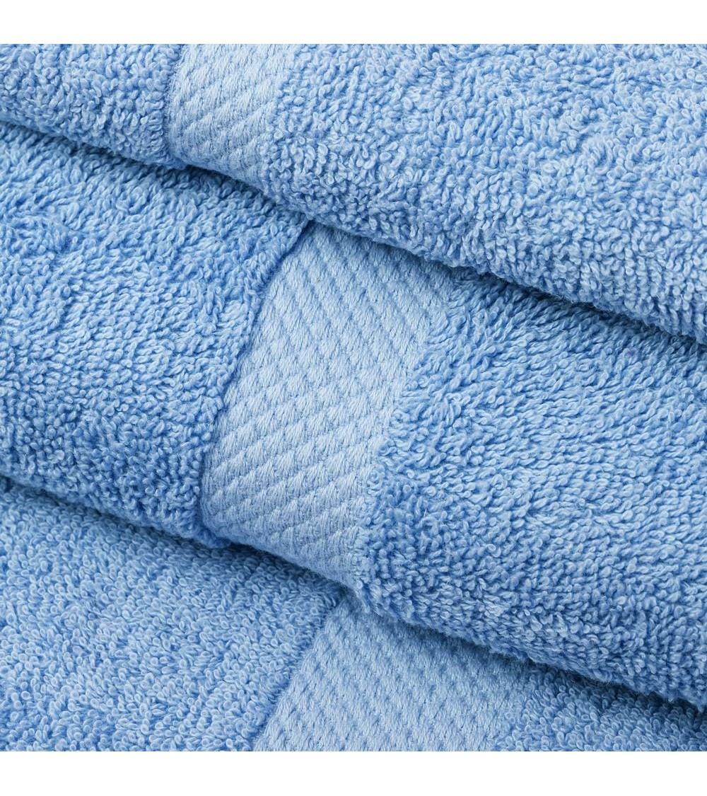 Dcasa Juego De 6 Toallas De Tocador Azules De Algodón Natural De 30x50 Cm