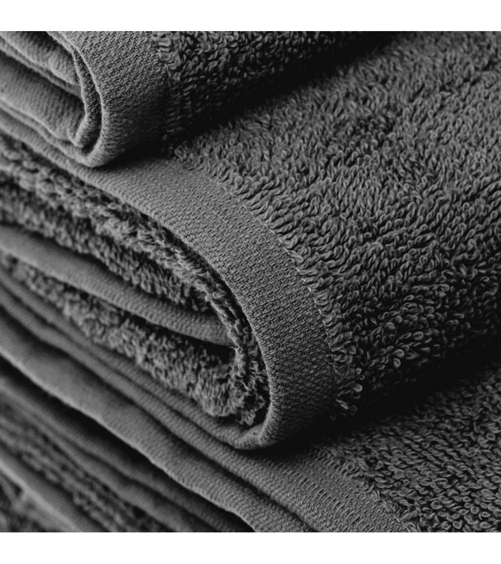 Dcasa Juego De 6 Toallas De Tocador Gris Oscuro De Algodón Natural De 30x50 Cm