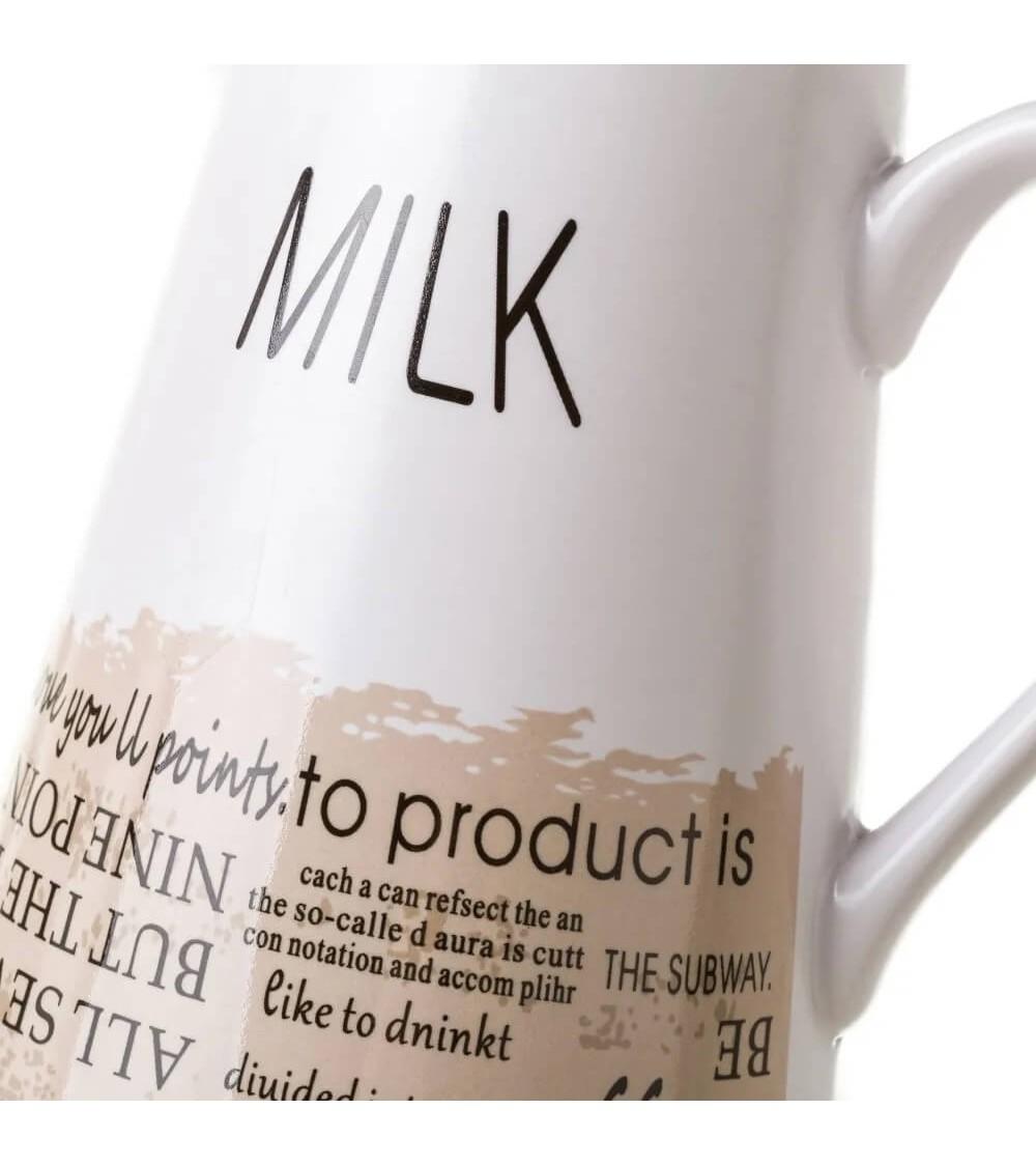 Dcasa Juego De Azucarero Y Lechera Con Cenefa De Stoneware Blanco