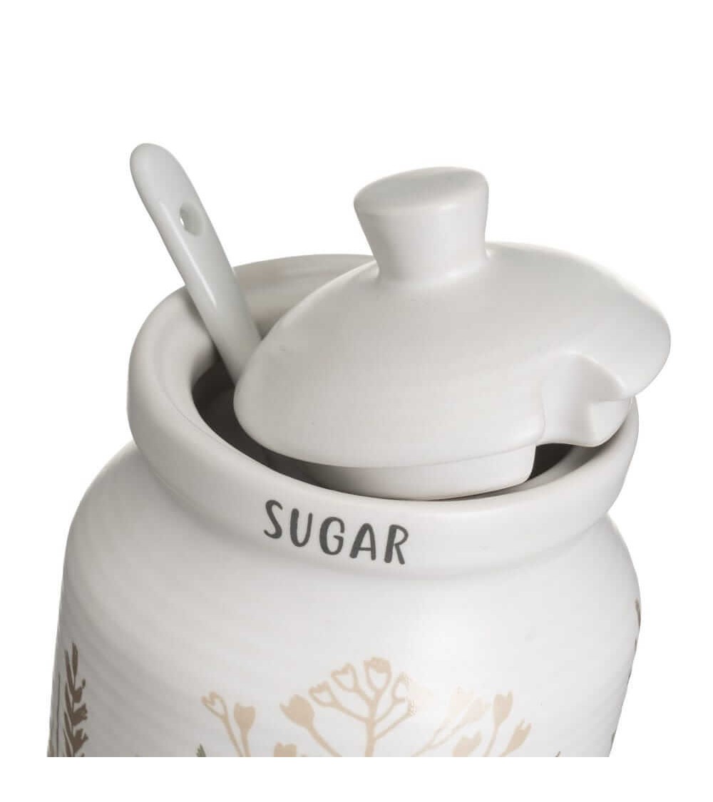 Dcasa Juego De Azucarero Y Lechera De Stoneware Blanco Y Beige