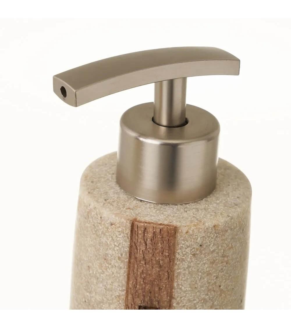 Dcasa Juego De Dispensador Jabonera Y Vaso Portacepillos De Resina Beige