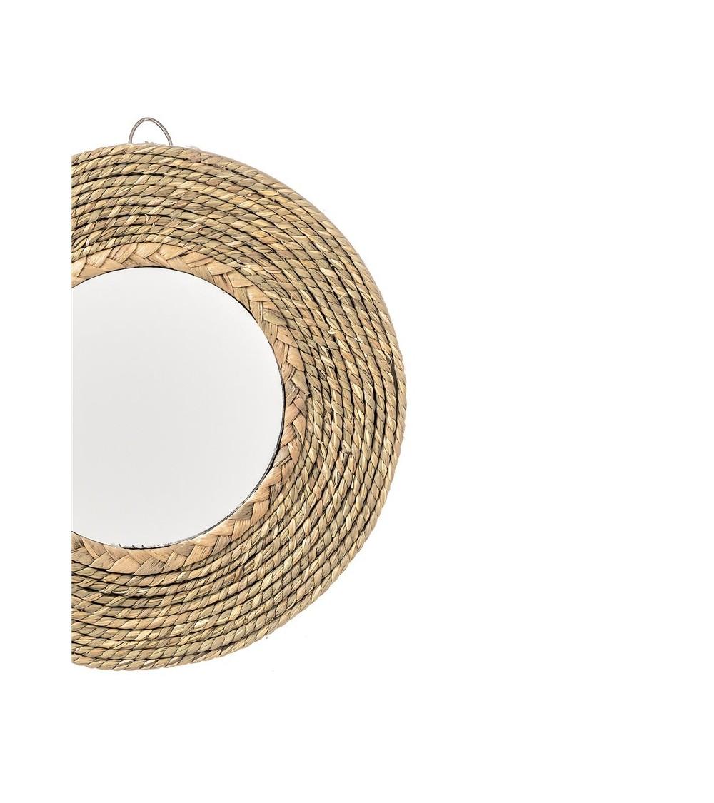 Dcasa Juegos De 3 Espejos De Pared Ratan Natural Combinado 25 Cm Y 39 Cm