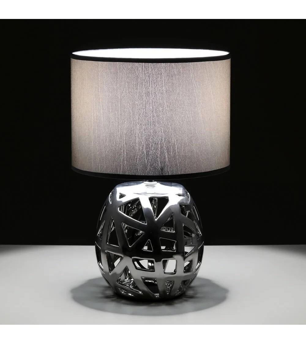 Dcasa Lámpara De Mesa árabe Plateada De Cerámica Para Salón Arabia