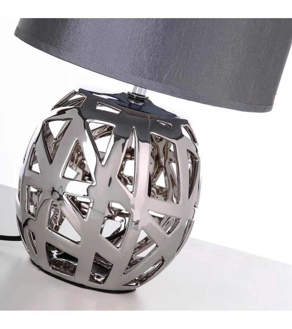 Dcasa Lámpara De Mesa árabe Plateada De Cerámica Para Salón Arabia