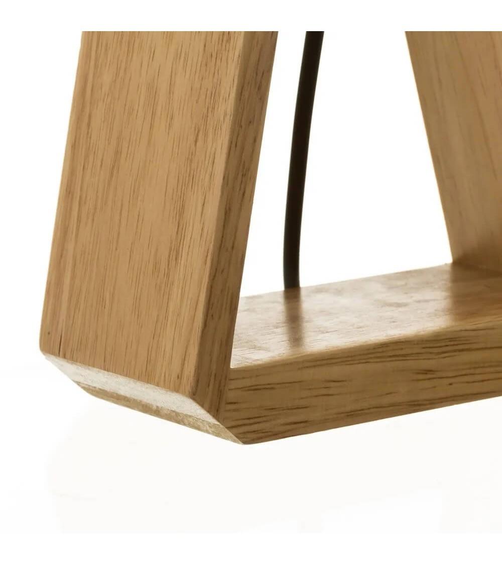 Dcasa Lámpara De Mesita De Noche De Madera Marrón Nórdica Para Dormitorio Vitta