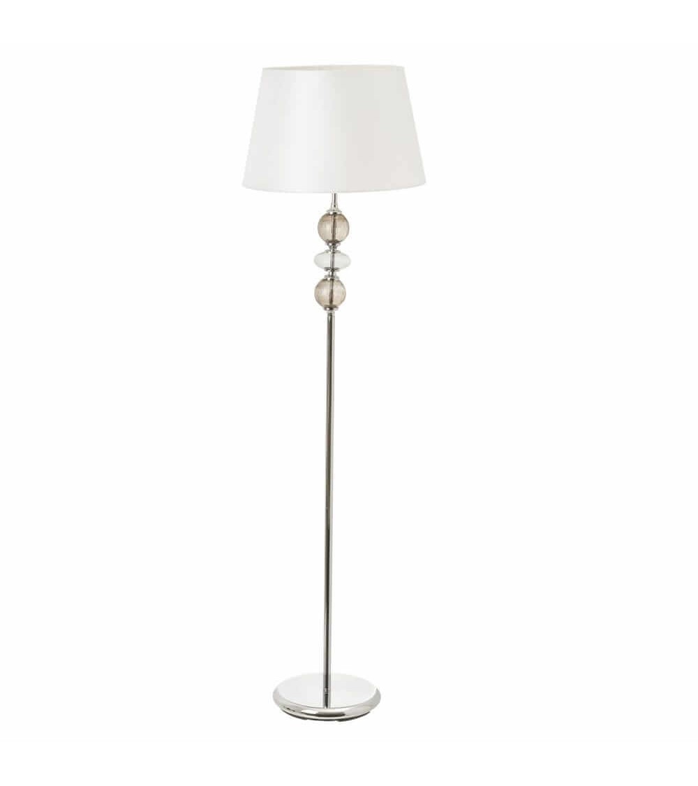 Dcasa Lámpara de pie de metal plateada de 40x144 cm