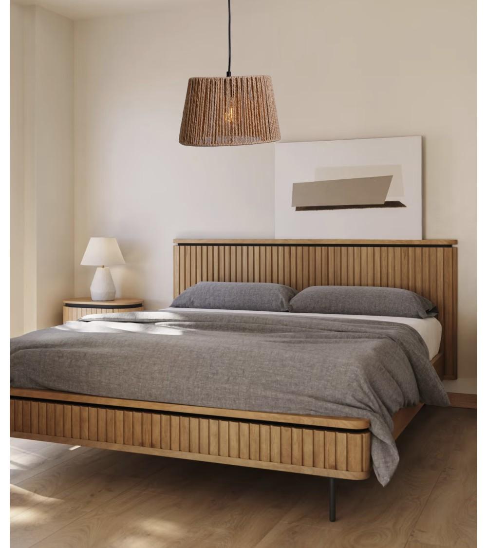 Dcasa Lámpara De Techo De Fibra Papel Natural De 30x30x20 Cm