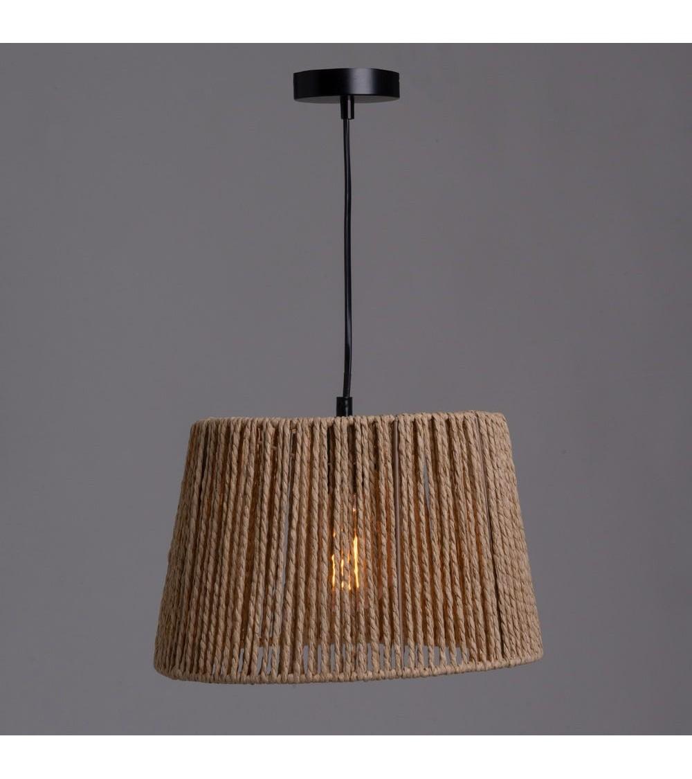 Dcasa Lámpara De Techo De Fibra Papel Natural De 30x30x20 Cm