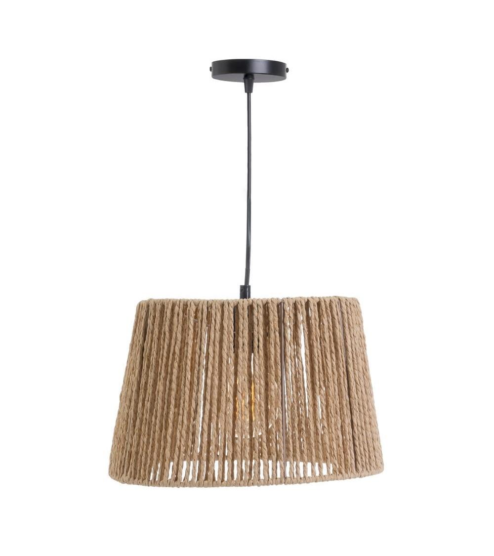 Dcasa Lámpara de techo de fibra papel natural de 30x30x20 cm