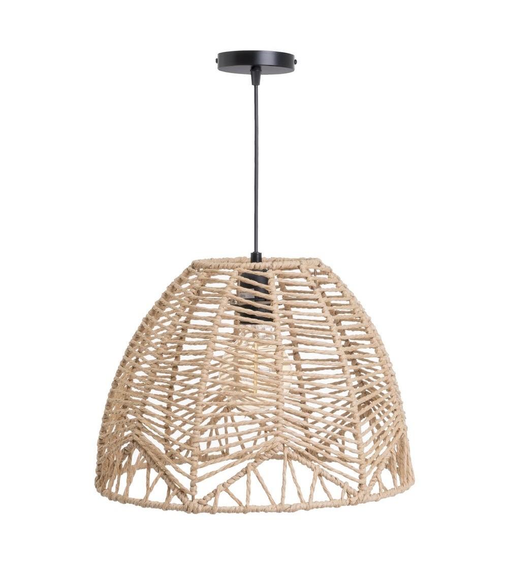 Dcasa Lámpara de techo de fibra papel natural de 35x35x25 cm