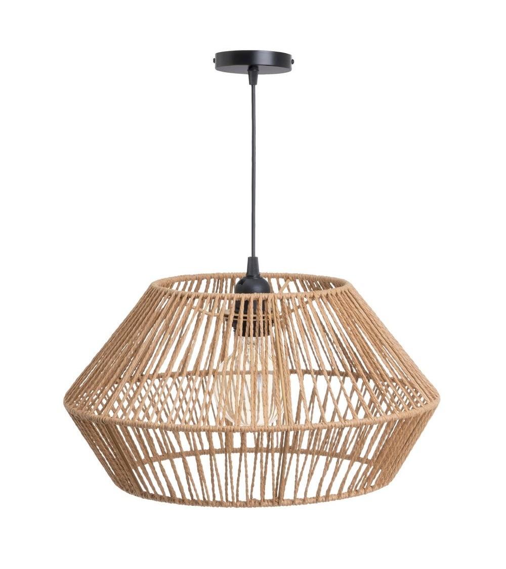 Dcasa Lámpara de techo de fibra papel natural de 38x38x22 cm