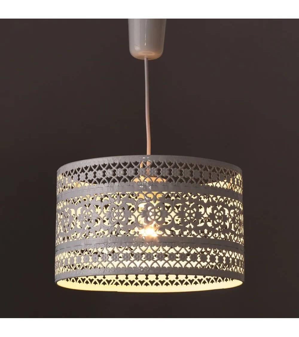 Dcasa Lámpara De Techo Provenzal Blanca De Metal Para La Entrada France