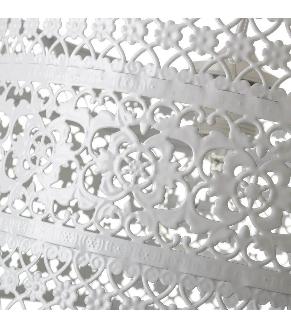 Dcasa Lámpara De Techo Provenzal Blanca De Metal Para La Entrada France