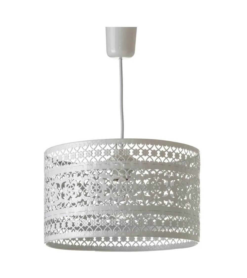 Dcasa Lámpara de techo provenzal blanca de metal para la entrada France