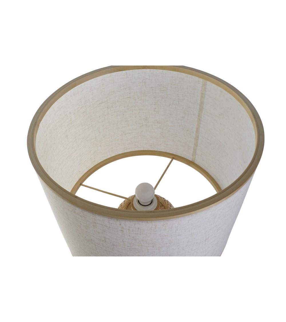 Dcasa Lampara Sobremesa De Bambu Natural 40x40x71 Cm
