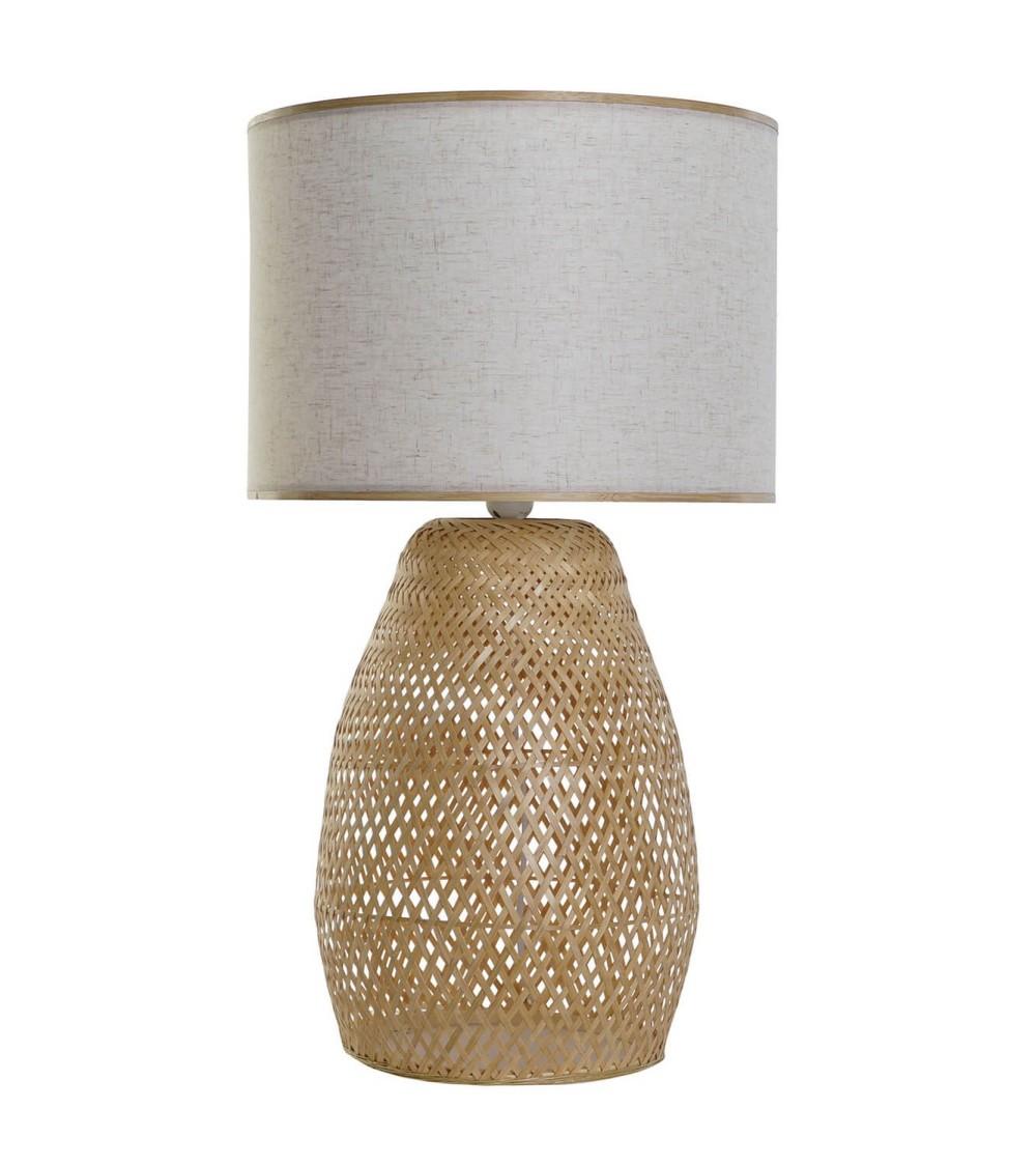 Dcasa Lampara sobremesa de bambu natural 40x40x71 cm