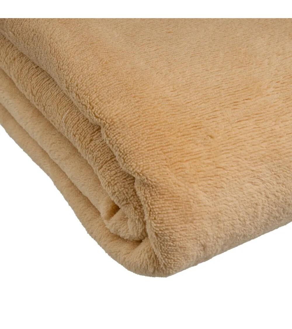 Dcasa Manta Beige De Coralina Lisa Polar De 130x160 Cm
