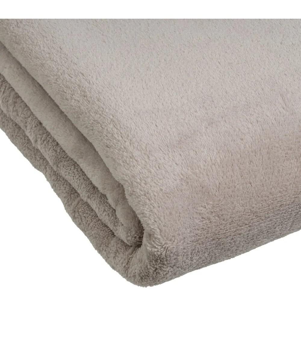 Dcasa Manta Gris Claro De Coralina Lisa Polar De 130x160 Cm