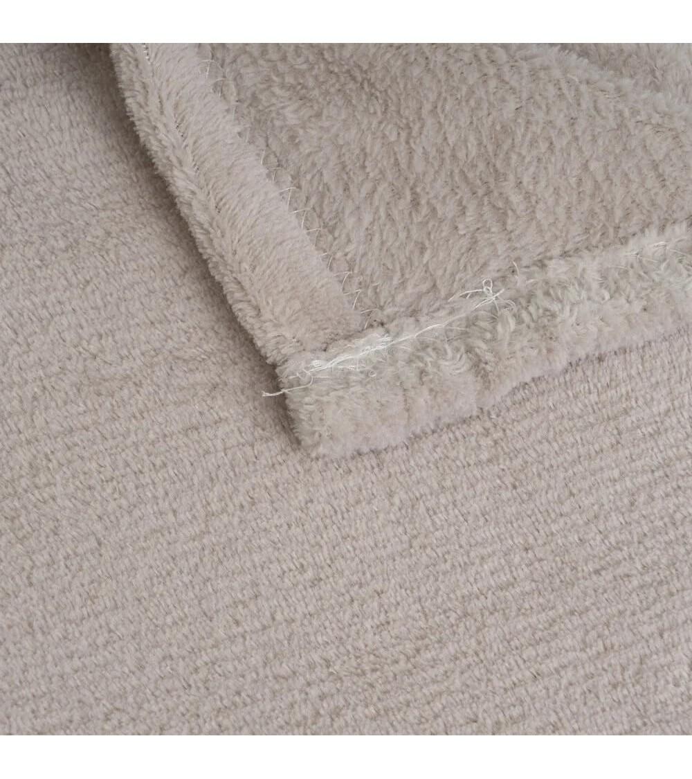 Dcasa Manta Gris Claro De Coralina Lisa Polar De 130x160 Cm