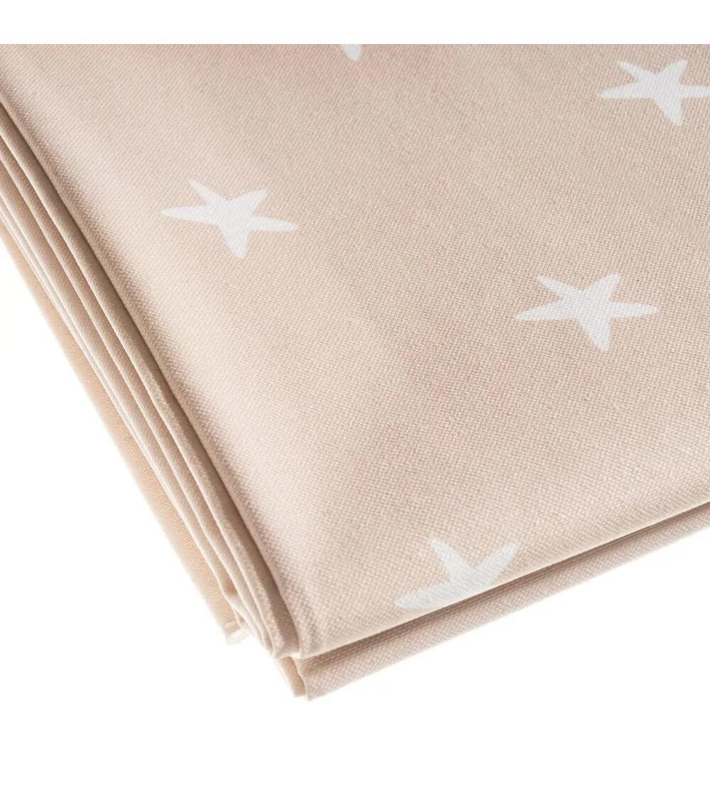 Dcasa Mantel Resinado Antimanchas De Estrellas Beige De Tela De 140x250 Cm