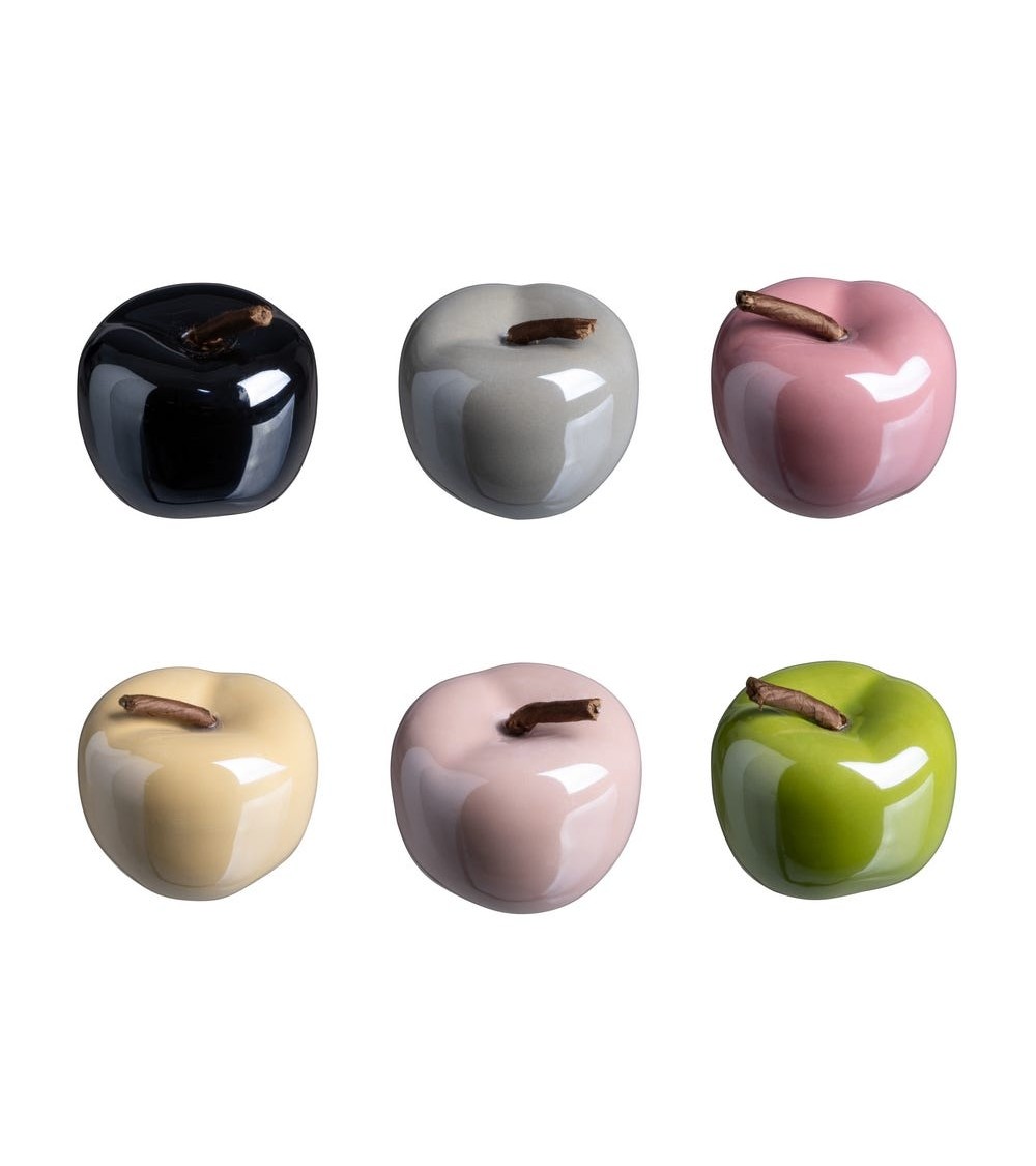 Dcasa Manzana ceramica colores decorativa sobremesa "Set 6 pieza" 4 5 cm