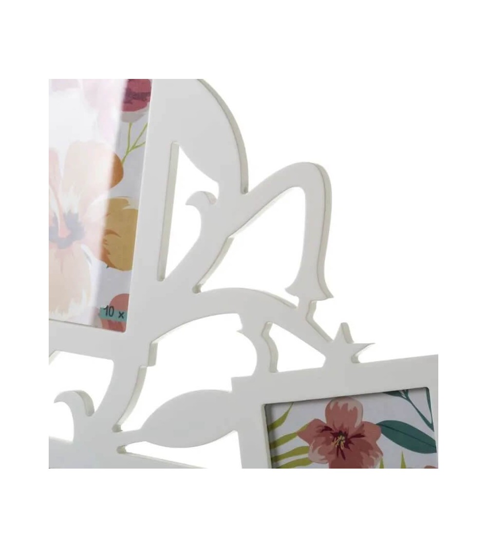 Dcasa Marco De Fotos Árbol De La Vida Para 7 Fotos Blanco De Madera De 61x58 Cm