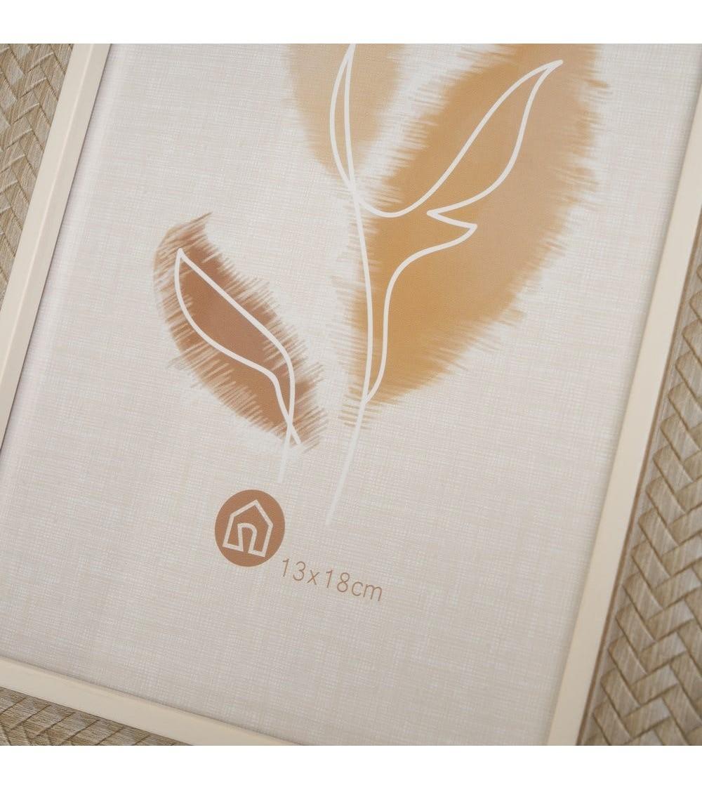 Dcasa Marco De Fotos Cenefa Gris De Plástico Con Cristal Para Foto De 13x18 Cm