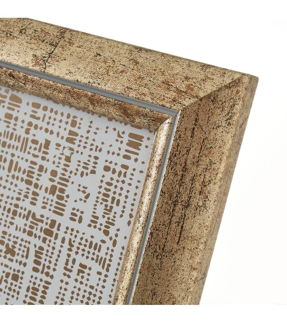 Dcasa Marco De Fotos Envejecido Dorado De Plástico Con Cristal Para Foto De 13x18 Cm