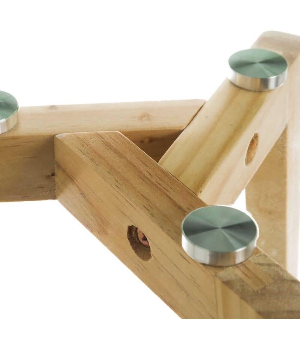 Dcasa Mesita Auxiliar De Madera Marrón De 40x40x40 Cm