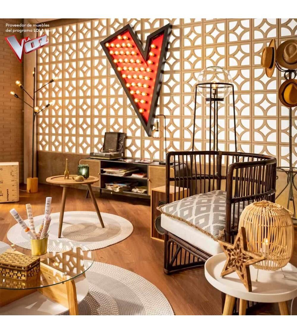 Dcasa Mesita Auxiliar De Madera Marrón De 40x40x40 Cm