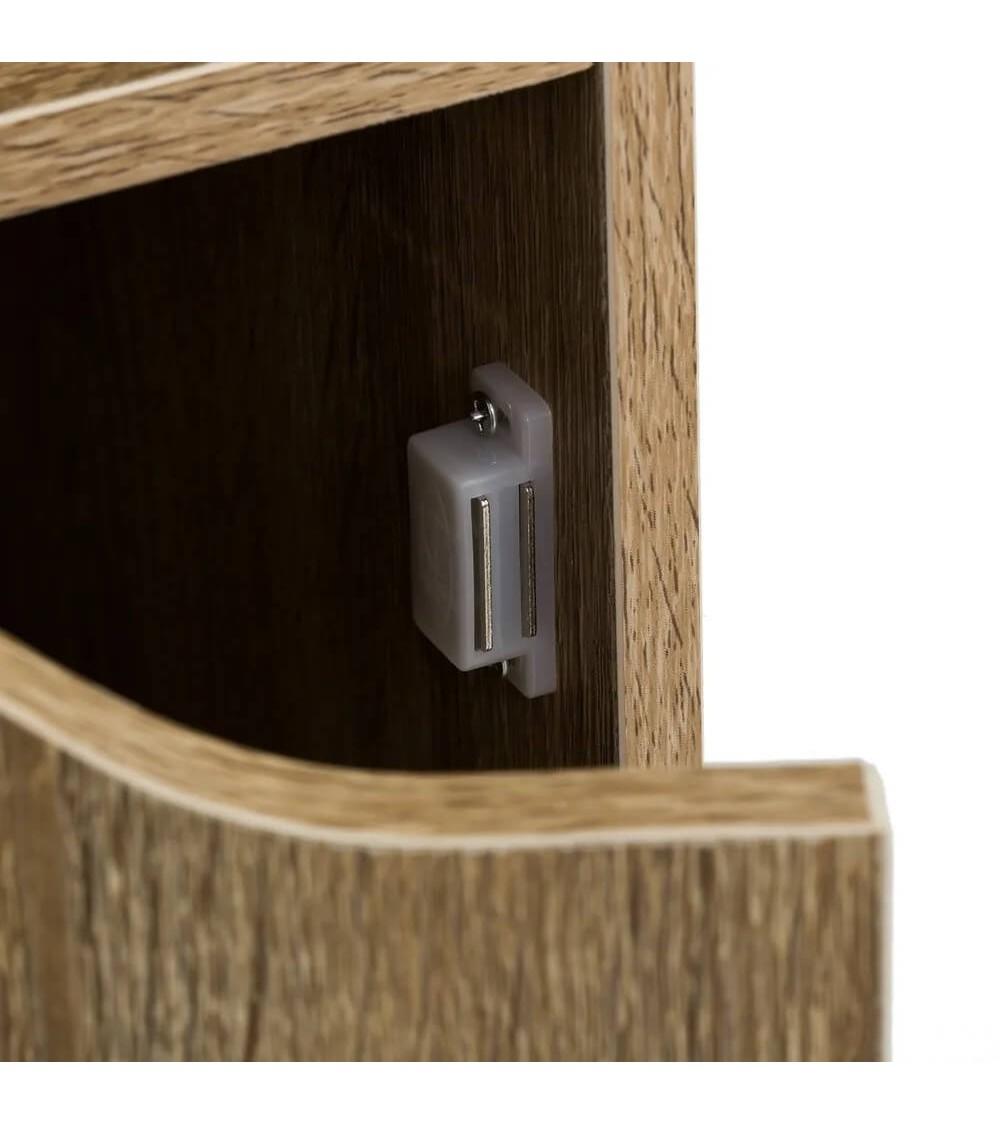 Dcasa Mesita De Noche Con 1 Puerta De Madera DM De 30x29x61 Cm