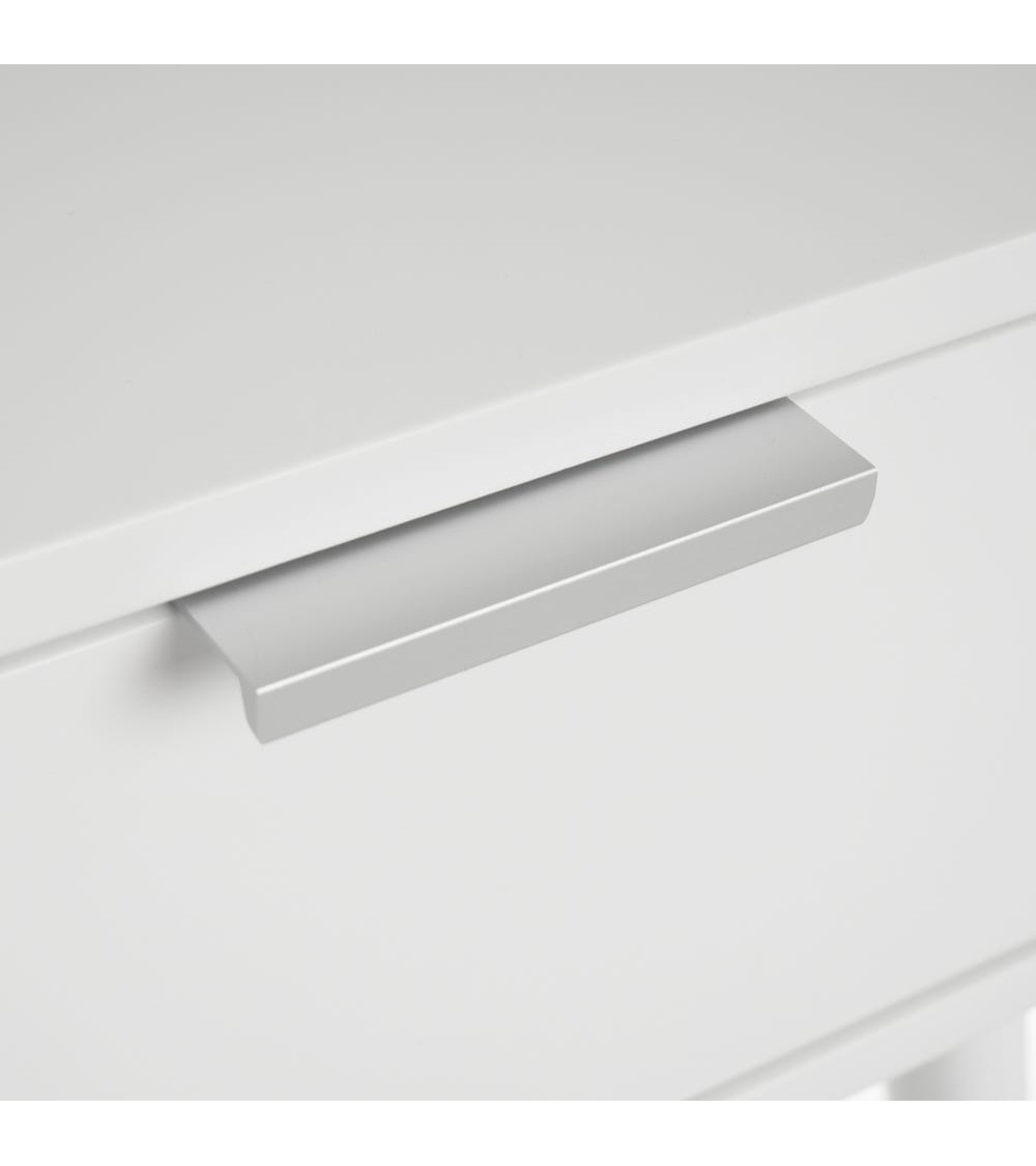 Dcasa Mesita De Noche De 1 Cajón Blanca De Madera MDF De 40x30x45cm