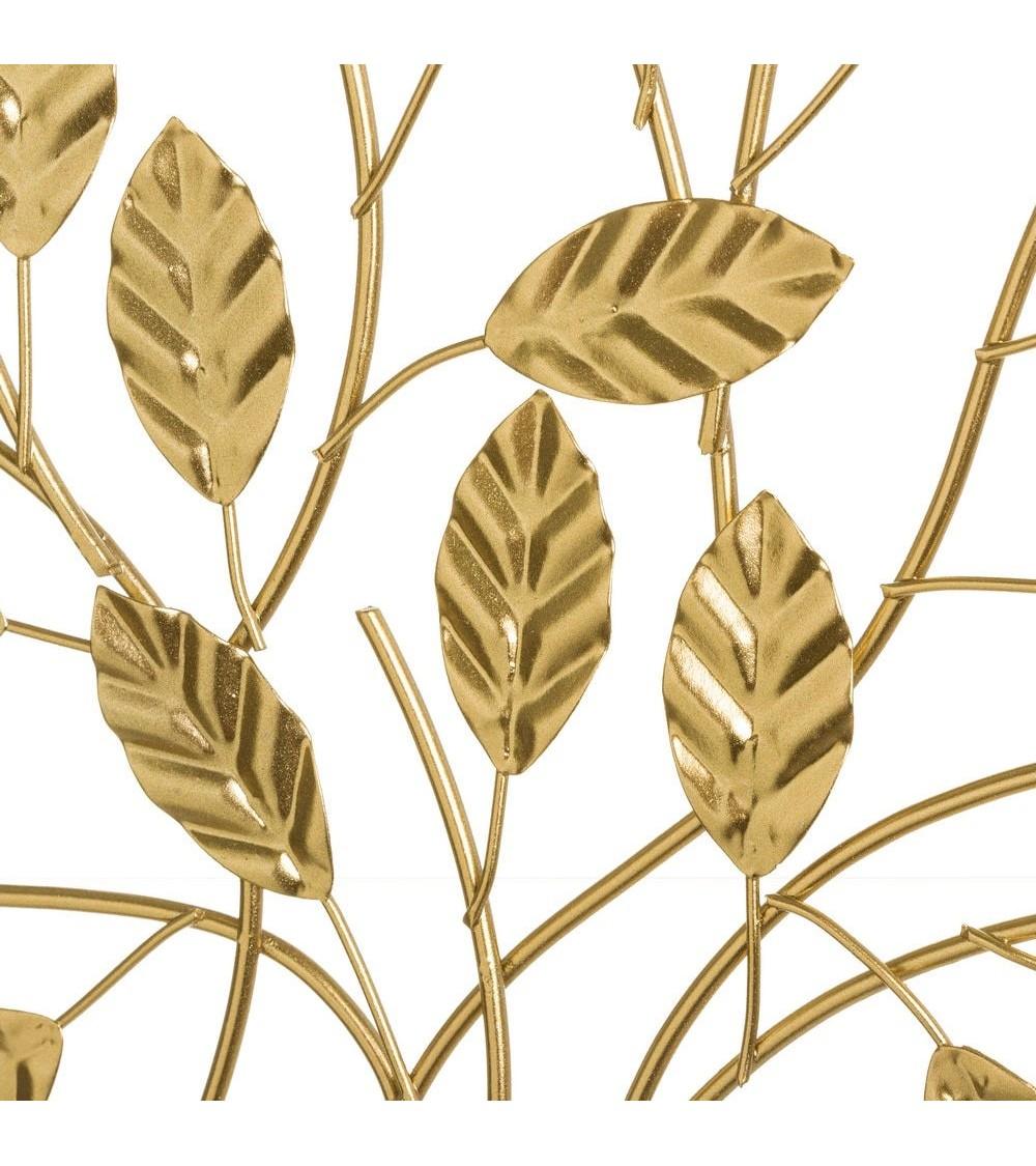 Dcasa Mural De Pared De Ramas De Metal Dorado De 46x44 Cm