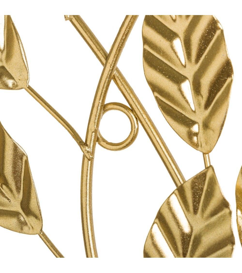 Dcasa Mural De Pared De Ramas De Metal Dorado De 46x44 Cm